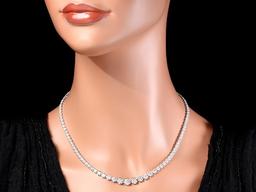 18k White Gold 9.20ct Diamond Necklace