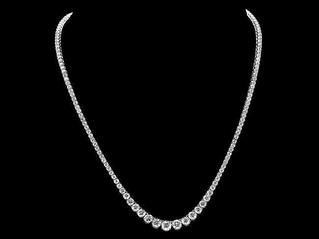 18k White Gold 11.50ct Diamond Necklace