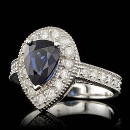 14k Gold 2.00ct Sapphire 0.85ct Diamond Ring