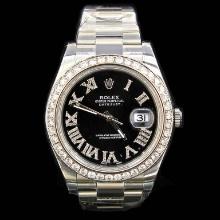 Rolex DateJust ll 41mm aprox. 4.5 cts. Diamond Bezel  0.5 cts. Diamond Dial Men's Wristwatch