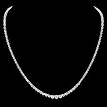 18k White Gold 7.80ct Diamond Necklace