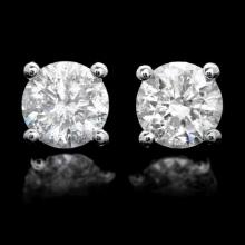 14k White Gold 1.50ct Diamond Earrings