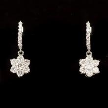 14k Gold 3.40ct Diamond Earrings