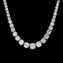 18k White Gold 11.50ct Diamond Necklace
