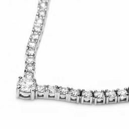 18k White Gold 3.50ct Diamond Necklace