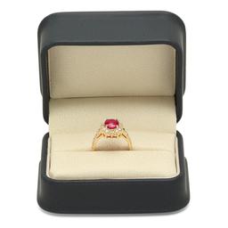 14K Gold 2.37ct Ruby 1.12cts Diamond Ring