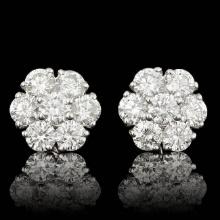 14k White Gold 2.25ct Diamond Earrings