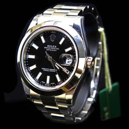Rolex DateJust ll 41mm Black Index Dial Men's Wristwatch