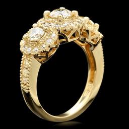 14k Yellow Gold 1.95ct Diamond Ring