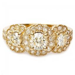 14k Yellow Gold 1.95ct Diamond Ring
