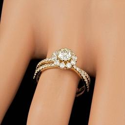 14k Yellow Gold .65ct Diamond Ring