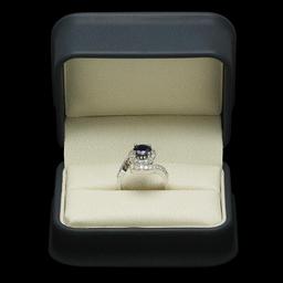 14k Gold 1.73ct Sapphire 1.10ct Diamond Ring