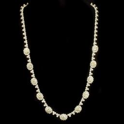18K Gold 5.50ct Fancy Color Diamond 17.05ct Diamond Necklace