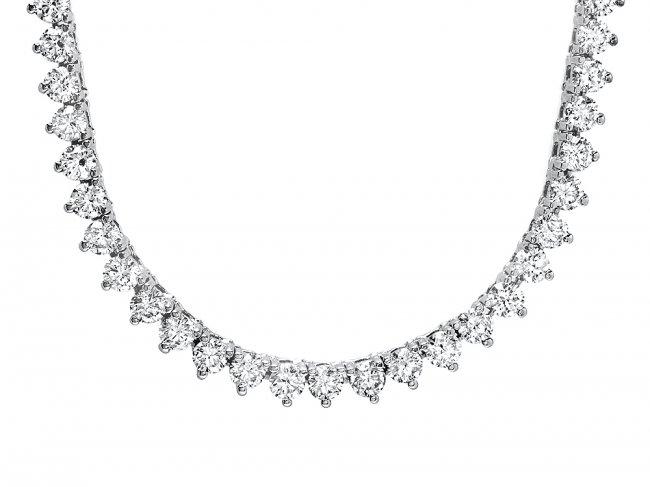 18k White Gold 7.60ct Diamond Necklace