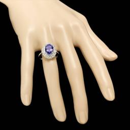 14k Gold 4.00ct Tanzanite 1.00ct Diamond Ring