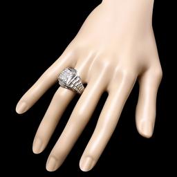 14k White Gold 1.15ct Diamond Mens Ring