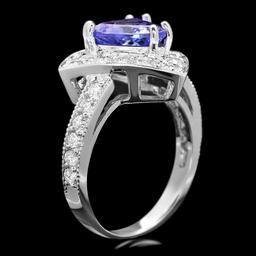 14k Gold 2.40ct Tanzanite 1.00ct Diamond Ring