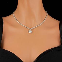 18k White Gold 11.2ct Diamond Necklace