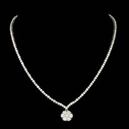 18k White Gold 11.2ct Diamond Necklace