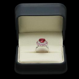 14K 2.78ct Ruby, 2.08ct Pink Sapphire, 0.61ct Diamond Ring