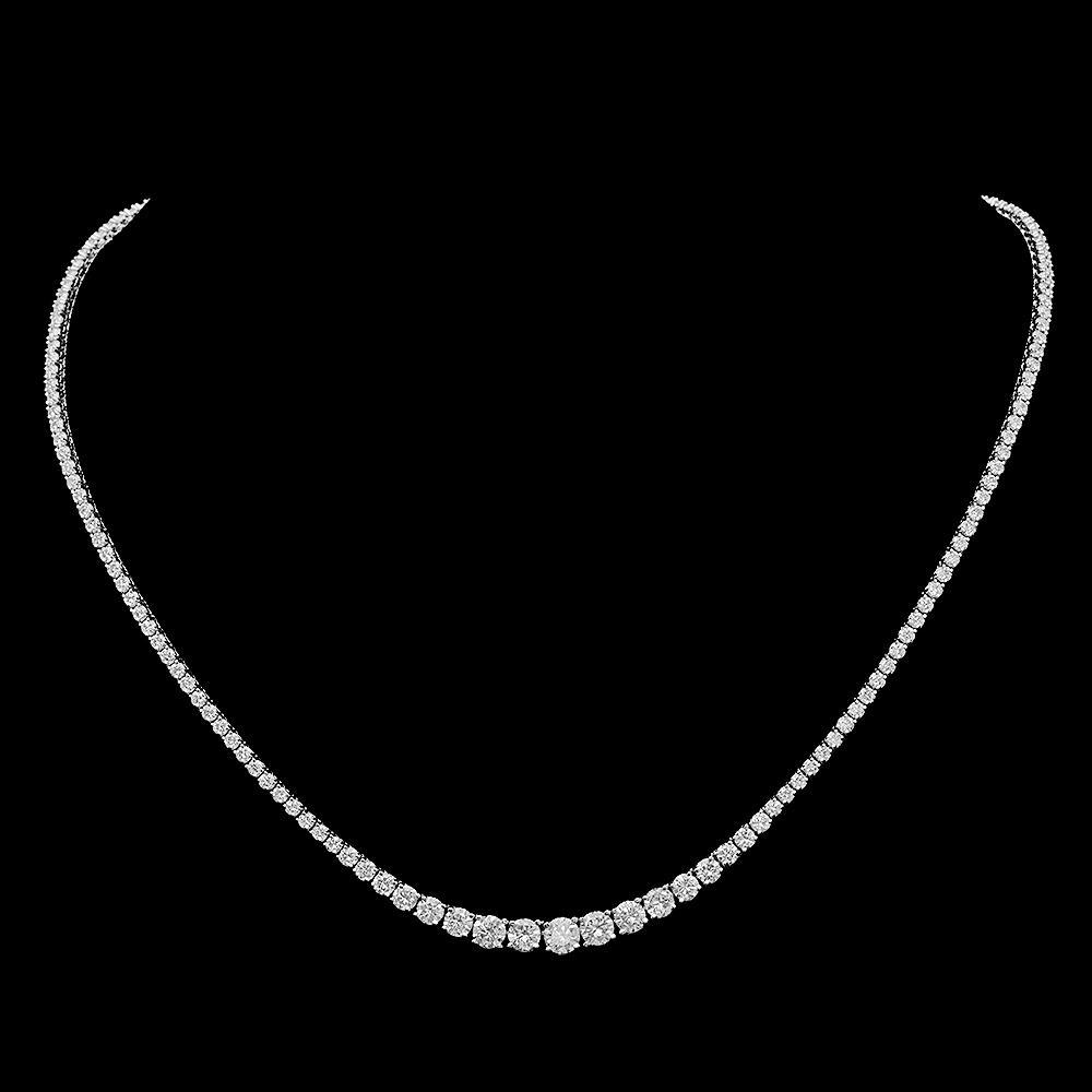 18K Gold 7.57ct Diamond Necklace