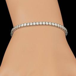 18k White Gold 5.30ct Diamond Bracelet