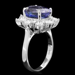 14k Gold 5.50ct Tanzanite 1.40ct Diamond Ring