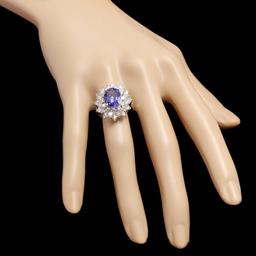 14k Gold 4.00ct Tanzanite 2.50ct Diamond Ring