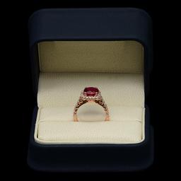 14K Gold 3.28ct Ruby 1.26ct Diamond Ring