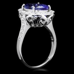 14k Gold 5.00ct Tanzanite 0.70ct Diamond Ring