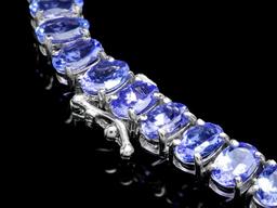 14k Gold 48ct Tanzanite 2ct Diamond Necklace