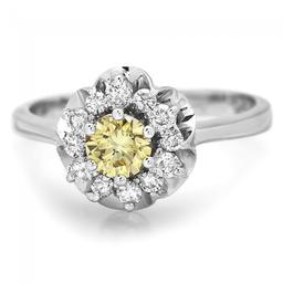 14k White Gold .72ct Diamond Ring