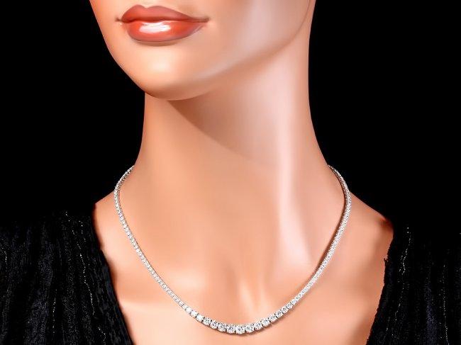 18k White Gold 11.50ct Diamond Necklace