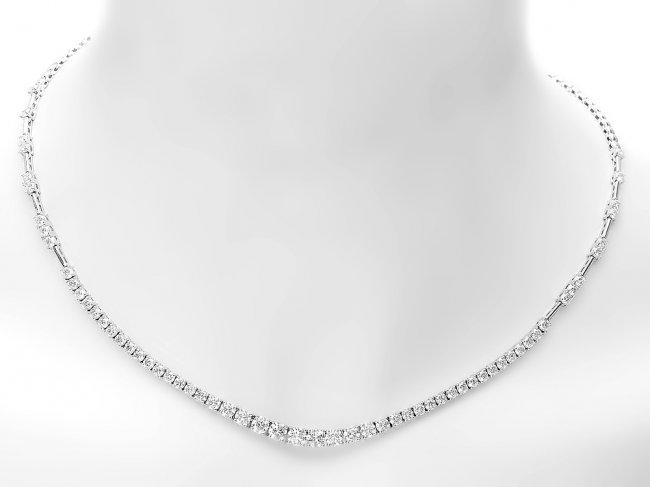 18k White Gold 6.00ct Diamond Necklace