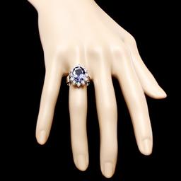 14k Gold 5.00ct Tanzanite 1.40ct Diamond Ring