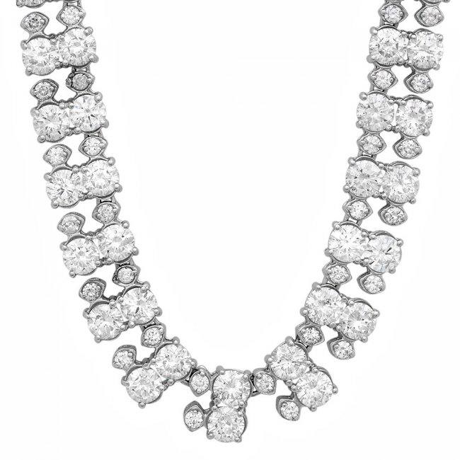 18k White Gold 24ct Diamond Necklace