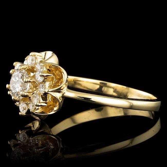 14k Yellow Gold .8ct Diamond Ring