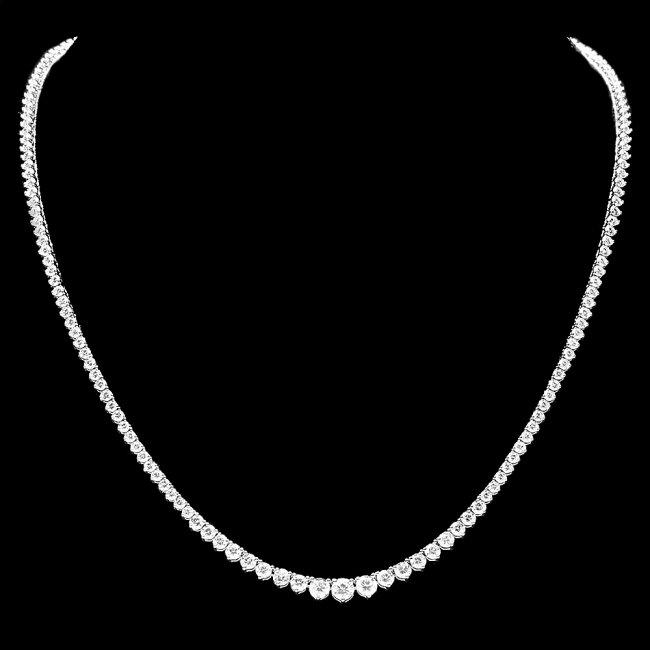 18k White Gold 7.80ct Diamond Necklace