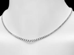 18k White Gold 7.00ct Diamond Necklace