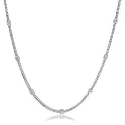 18K White Gold 7.91 cts.Diamond Necklace