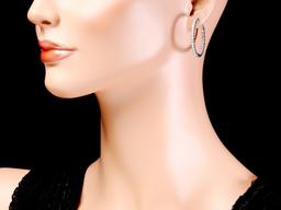 14k White Gold 2.80ct Diamond Earrings