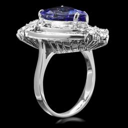 14k Gold 4.50ct Tanzanite 2.30ct Diamond Ring