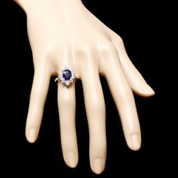 18k Gold 1.80ct Sapphire 1.20ct Diamond Ring