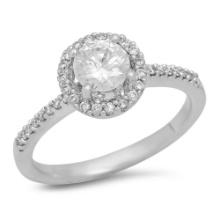 14K Gold 0.52ct Center Diamond 0.72cts Diamond Ring