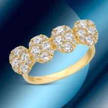 14k Gold 1.14cts Diamond Ring