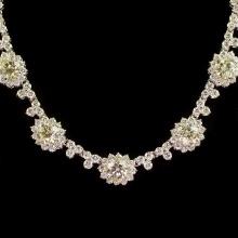 18K Gold 5.50ct Fancy Color Diamond 17.05ct Diamond Necklace