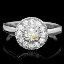 14k White Gold .67ct Diamond Ring