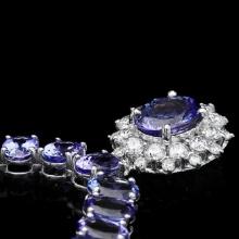 14k Gold 64.5ct Tanzanite 1.60ct Diamond Necklace