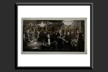 0 50 YEARS OF BOND CAST SIGNED MINI POSTER