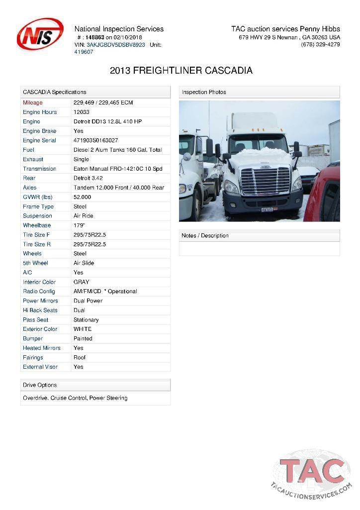 2013 Freightliner Cascadia